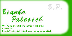 bianka palesich business card